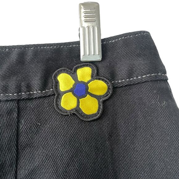 Vans Black Mini Skirt Size Small Jean Patch Groovy 70s Skate - Picture 5 of 8